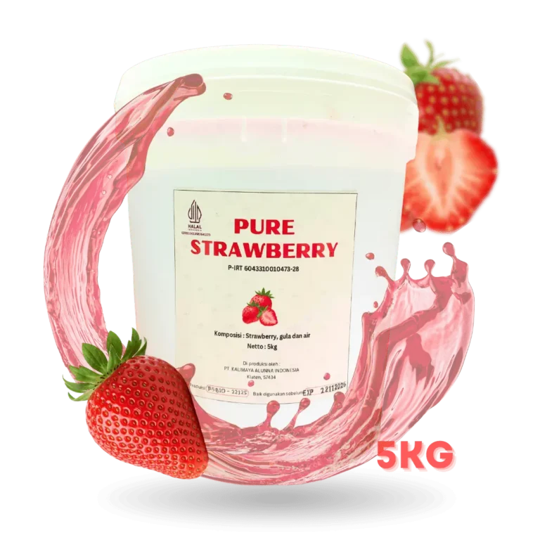 pure strawberry floating